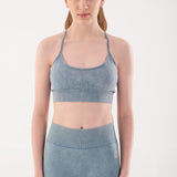 Stonewash Racerback Sports Bra - Mist