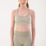 Stonewash Racerback Sports Bra - Sage