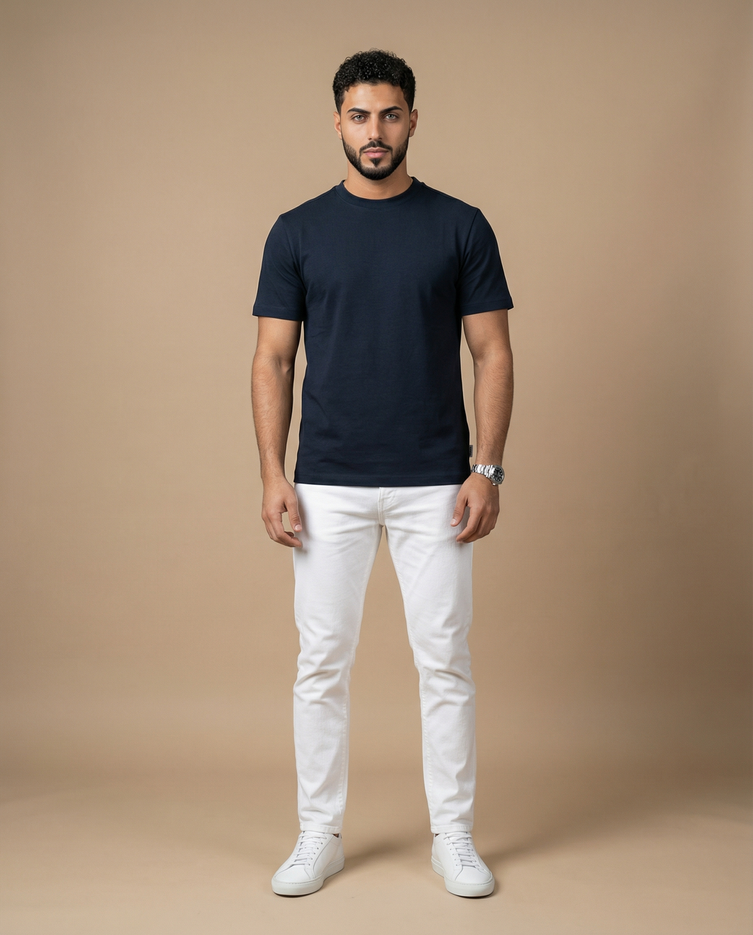 Supima cotton crew neck T-shirt Black