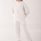 Embossed Logo Oversized Sweatshirt - Cloud