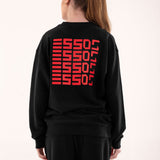 Embossed Logo Oversized Sweatshirt - Nerosso