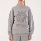 Cross Stitch Logo Oversized Sweatshirt - Steel