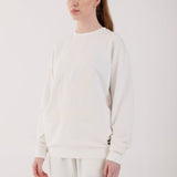 Cross Stitch Logo Oversized Sweatshirt - Cloud