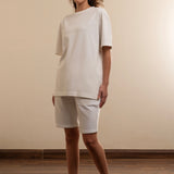 Embossed Logo Oversized Tee - Cloud