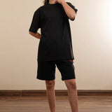 Embossed Logo Oversized Tee - Nerosso