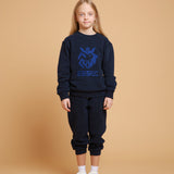Cross Stitch Logo Girl Sweatshirt - Midnight