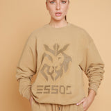 Bristle Logo Oversized Sweatshirt - Sand