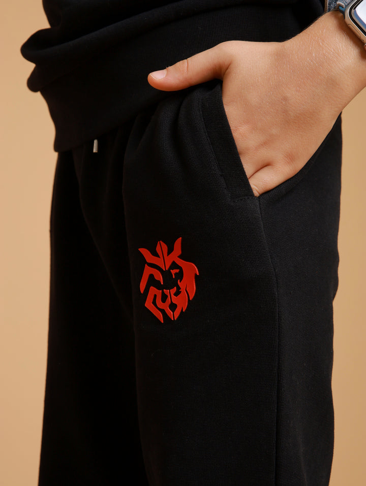 Elevated Logo Kids Joggers- Nerosso