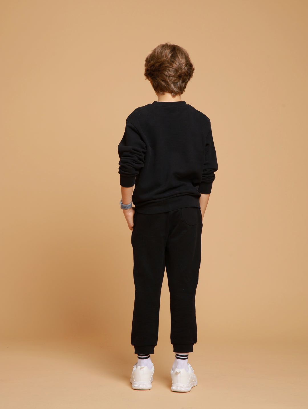 Elevated Logo Kids Joggers- Nerosso