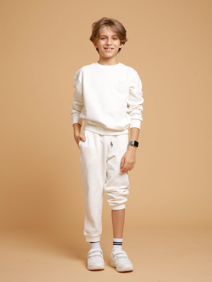 Elevated Logo Kids Joggers- Nerosso