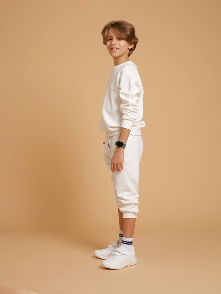 Elevated Logo Kids Joggers- Nerosso