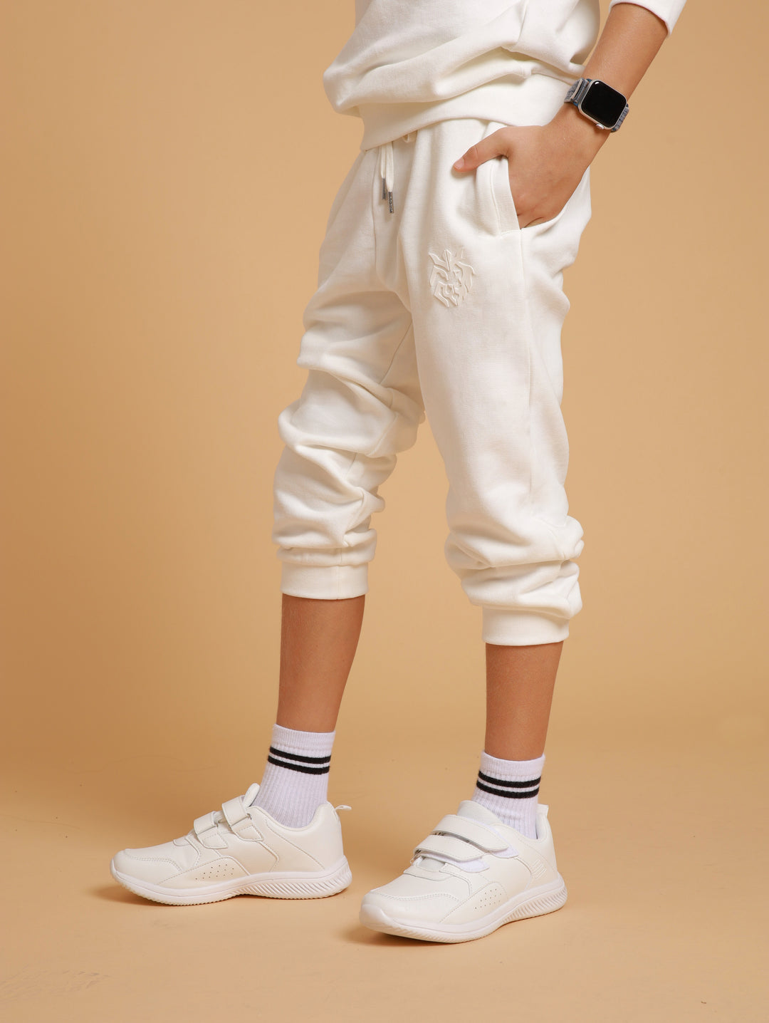 Elevated Logo Kids Joggers- Nerosso