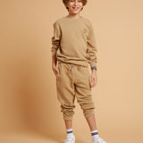 Elevated Logo Kids Sweatshirt - Sand