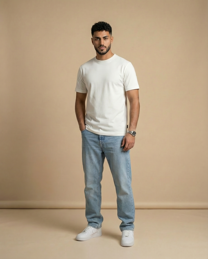 Crew Neck T-Shirt - Supima Cotton Pack of 3